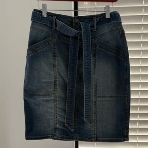 Knox Rose Dark Blue Denim Pencil Skirt